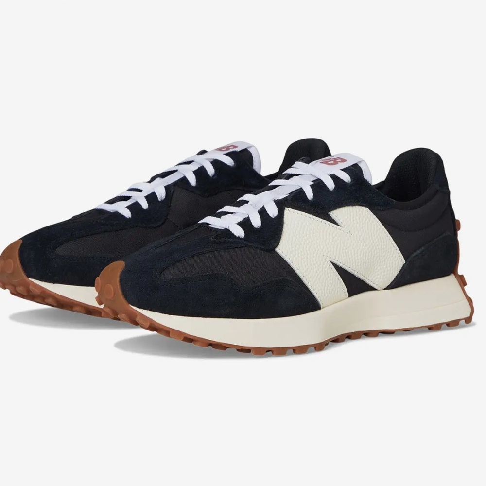 New Balance 327  Navy and Cream Sneakers